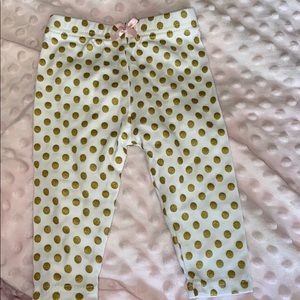 Gold Polka dot pants